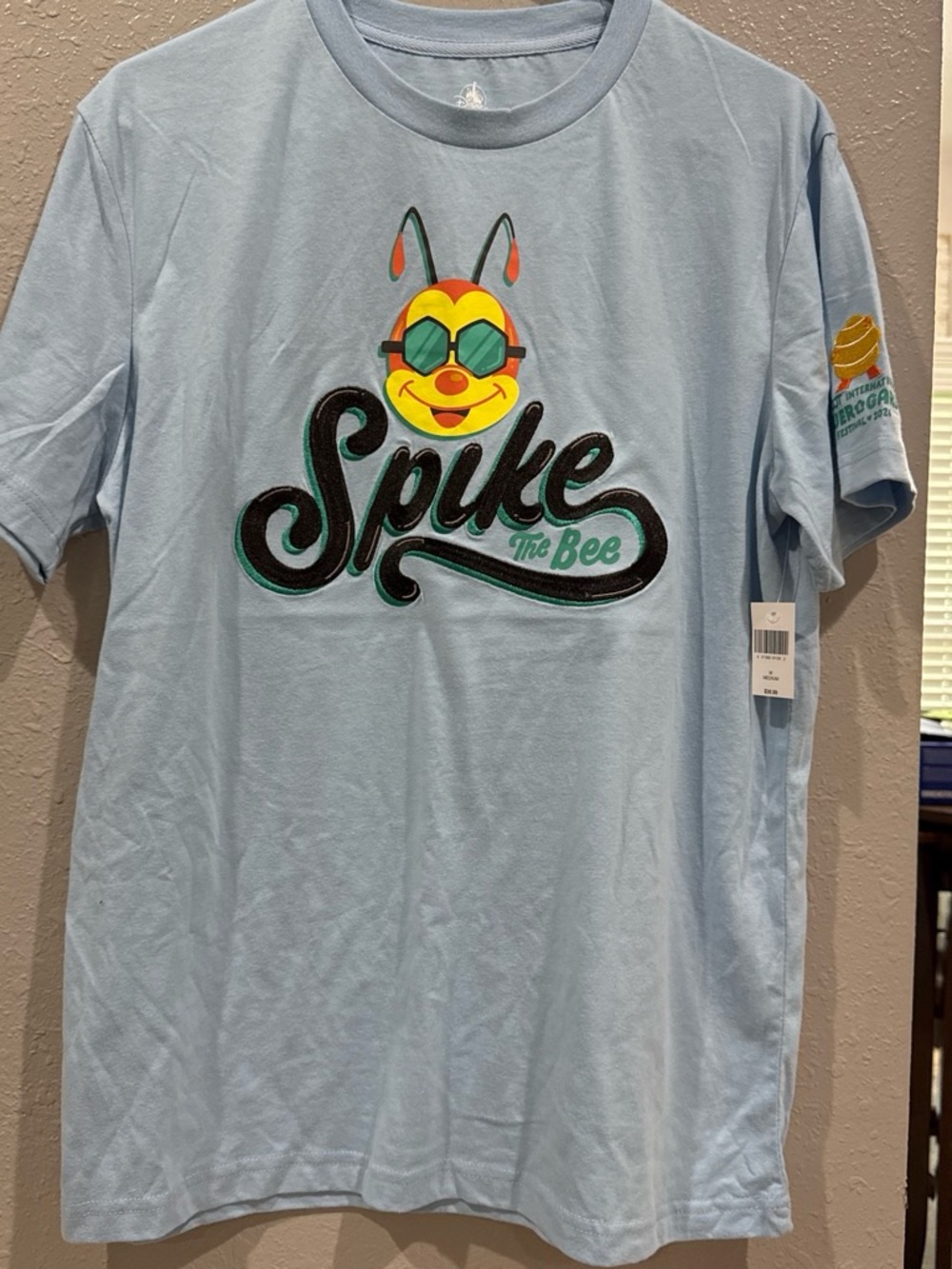 Disney Light Blue Spike The Bee Graphic Short Sleeve Tee